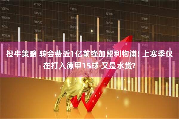 投牛策略 转会费近1亿前锋加盟利物浦! 上赛季仅在打入德甲15球 又是水货?
