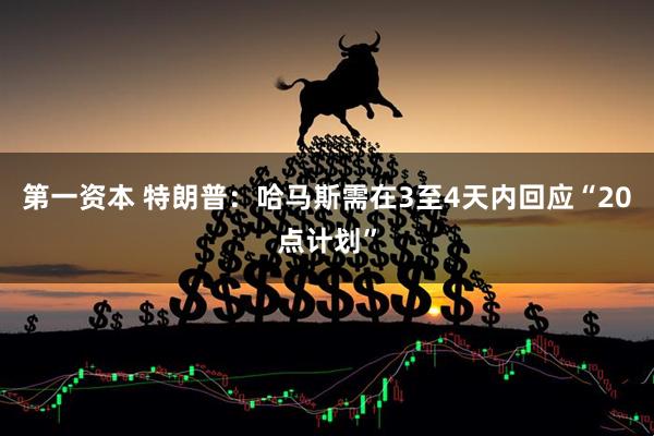 第一资本 特朗普：哈马斯需在3至4天内回应“20点计划”