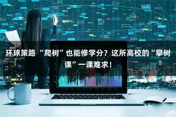 环球策路 “爬树”也能修学分？这所高校的“攀树课”一课难求！