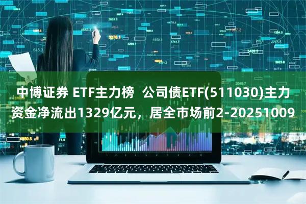 中博证券 ETF主力榜  公司债ETF(511030)主力资金净流出1329亿元，居全市场前2-20251009